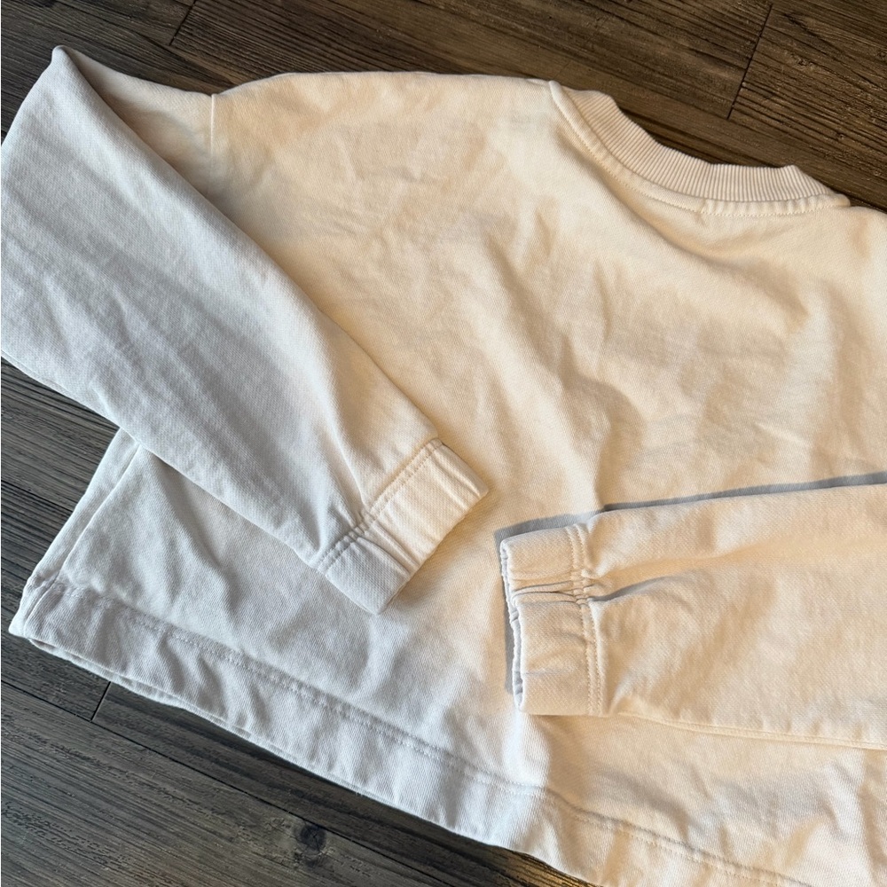 H&M Off-White Ribbed Collar Sweatshirt - Picture 5 of 6
